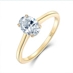 Lumière Ovale Moissanite Solitaire Ring – rose gold setting