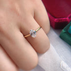 Lumière Ovale Moissanite Solitaire Ring – side profile detail