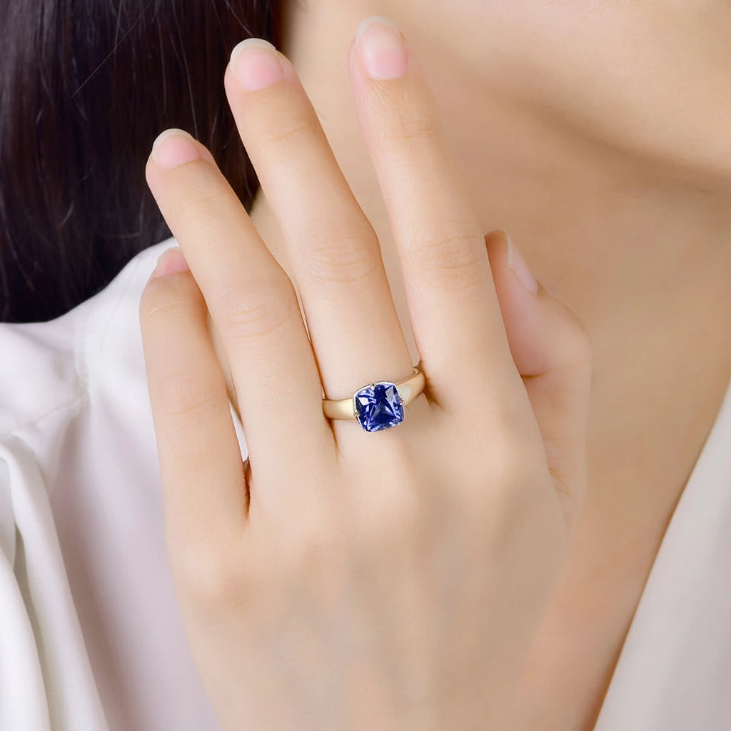 Azura Sapphire Moissanite Ring