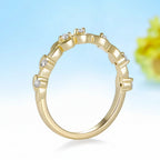 Blé d'Or Lab Diamond Wheat Band Ring – rose gold option