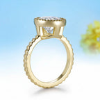Lumière Bezel Moissanite Ring – white gold option