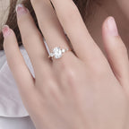 Grand Coussin Moissanite Ring – white gold option