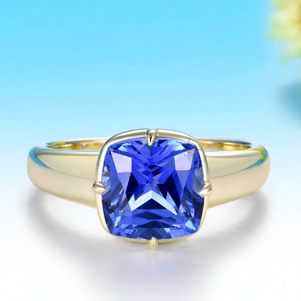 Azura Sapphire Moissanite Ring