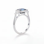 Brume Grise Moissanite Emerald Ring – worn on hand