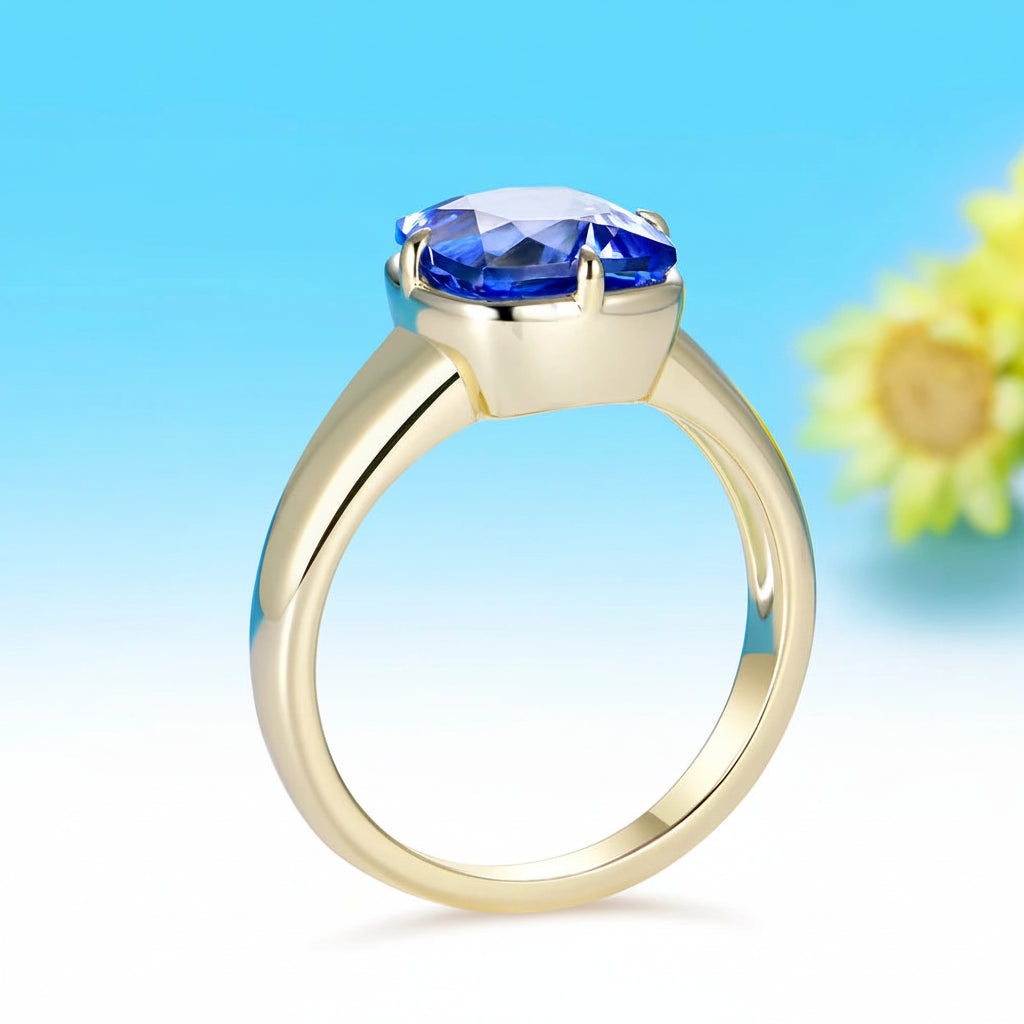 Azura Sapphire Moissanite Ring