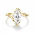 Aurore Marquise Moissanite Ring – 3CT marquise cut moissanite in solid gold by Lunara