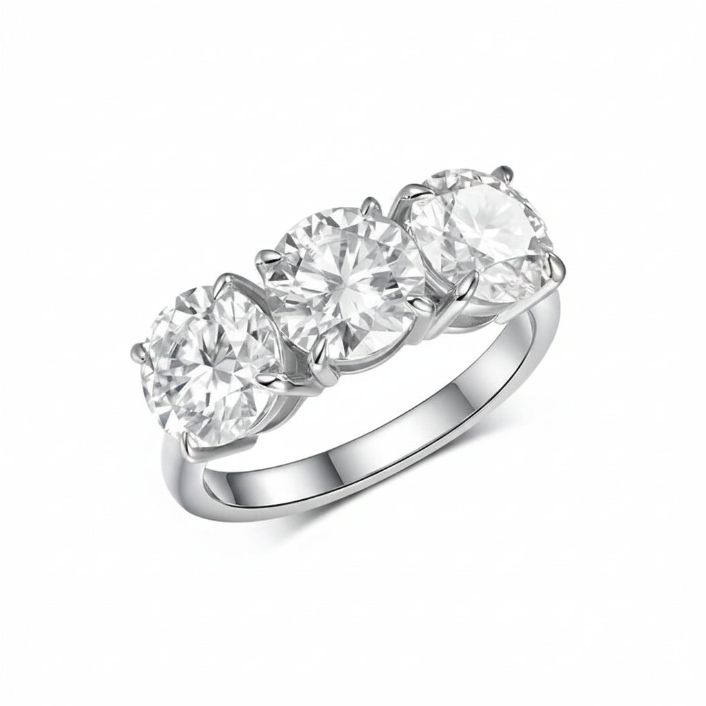Diamant 6CTW IGI Lab Diamond Ring – top view of lab diamond