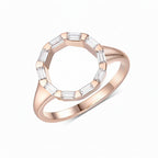 Cercle Étoilé 1CTW Moissanite Band Ring – top view of band