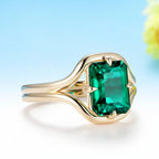 Grande Émeraude 3CT Pear Emerald Ring