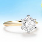 Solitaire 1.5CT IGI Lab Diamond Ring – worn on hand