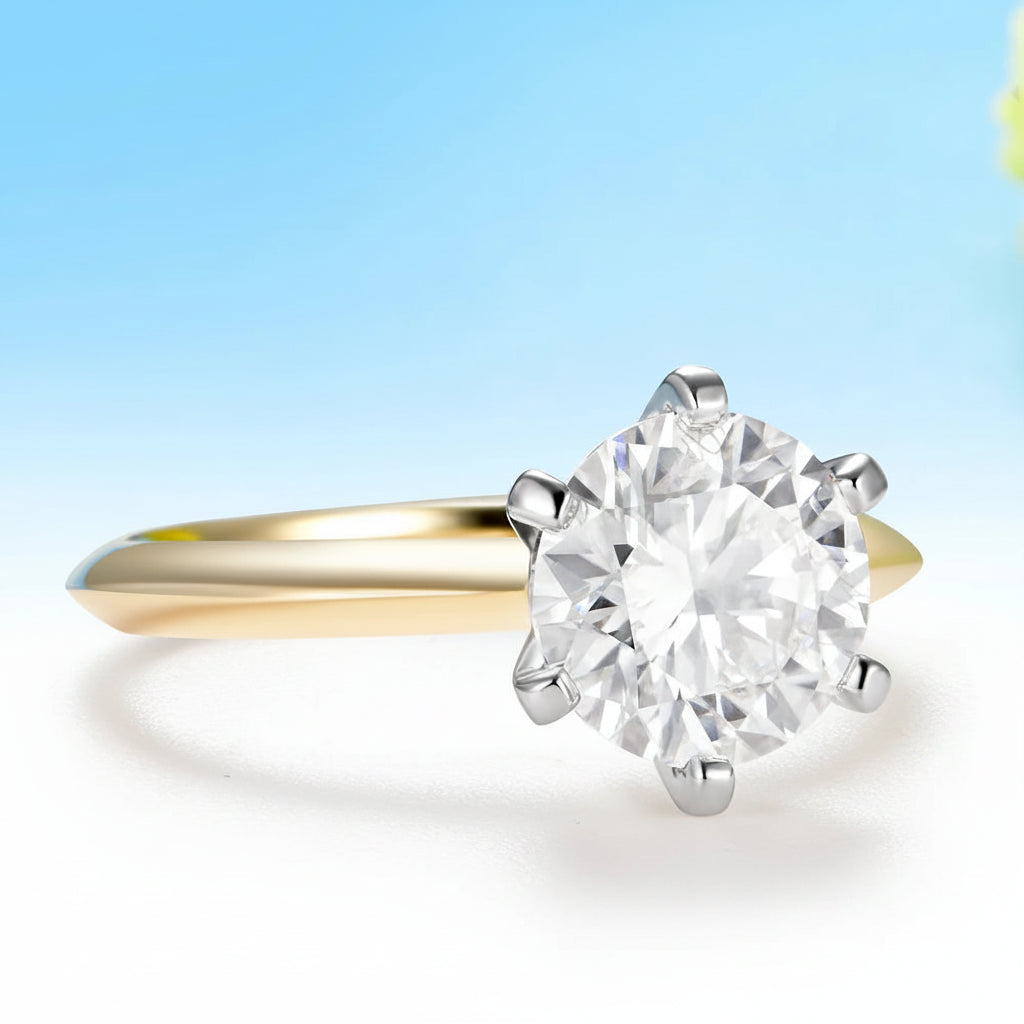 Solitaire 1.5CT IGI Lab Diamond Ring – worn on hand