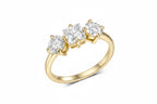 Princesse Band 1.8CTW Moissanite Ring – top view of princess cut band