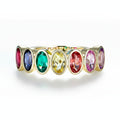 Arc-en-Ciel 2.1CTW Rainbow Sapphire Ring – multicolour lab sapphire ring in solid gold by Lunara