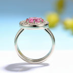 Rosace Pink Sapphire Set Ring – white gold variant