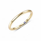 Secrète Sapphire Hidden Band Ring – ring viewed from above showing hidden gem