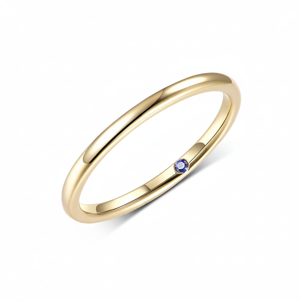 Secrète Sapphire Hidden Band Ring – ring viewed from above showing hidden gem