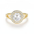 Vintage Rose Moissanite Ring – vintage-style rose moissanite ring in solid gold by Lunara