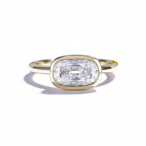 Cercle OMC Cut Moissanite Ring – old mine cut moissanite solitaire in solid gold by Lunara
