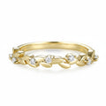 Blé d'Or Lab Diamond Wheat Band Ring – 0.1CTW IGI lab diamond wheat band in solid gold by Lunara