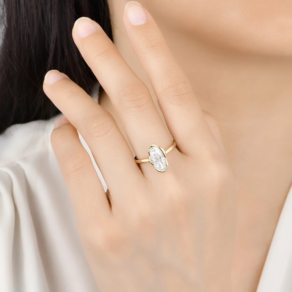 Étoile Diamond Solitaire Ring – rose gold variant