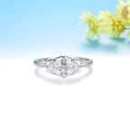 Hexagone Blanc 2CT Moissanite Ring