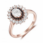 Dualité Moissanite Contrast Ring – white gold option
