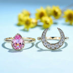 Rosace Pink Sapphire Set Ring – close-up of pink sapphires