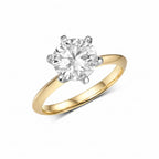 Solitaire 1.5CT IGI Lab Diamond Ring – top view of brilliant cut