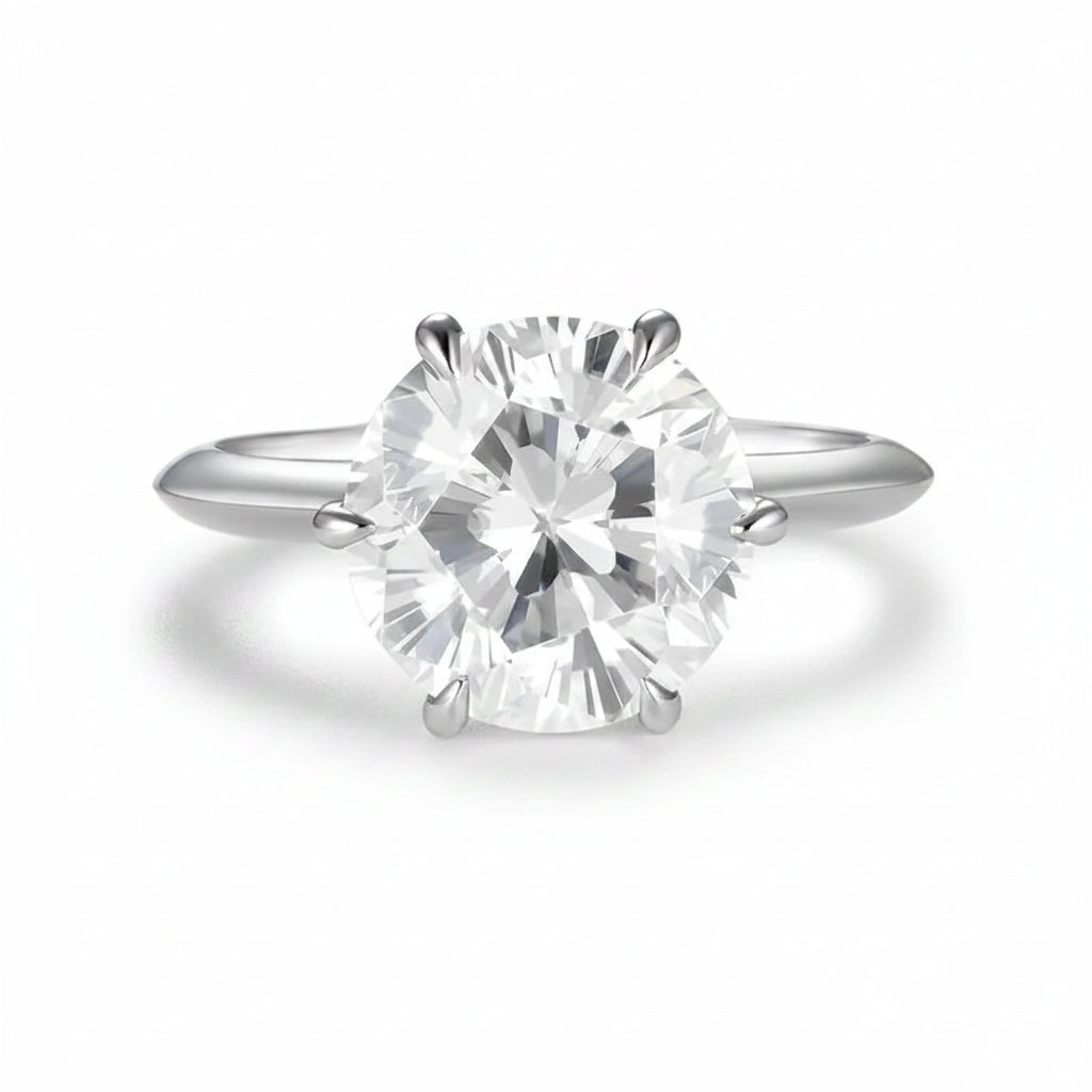 Sakura Moissanite Bloom Ring – sakura flower cut moissanite in solid gold by Lunara