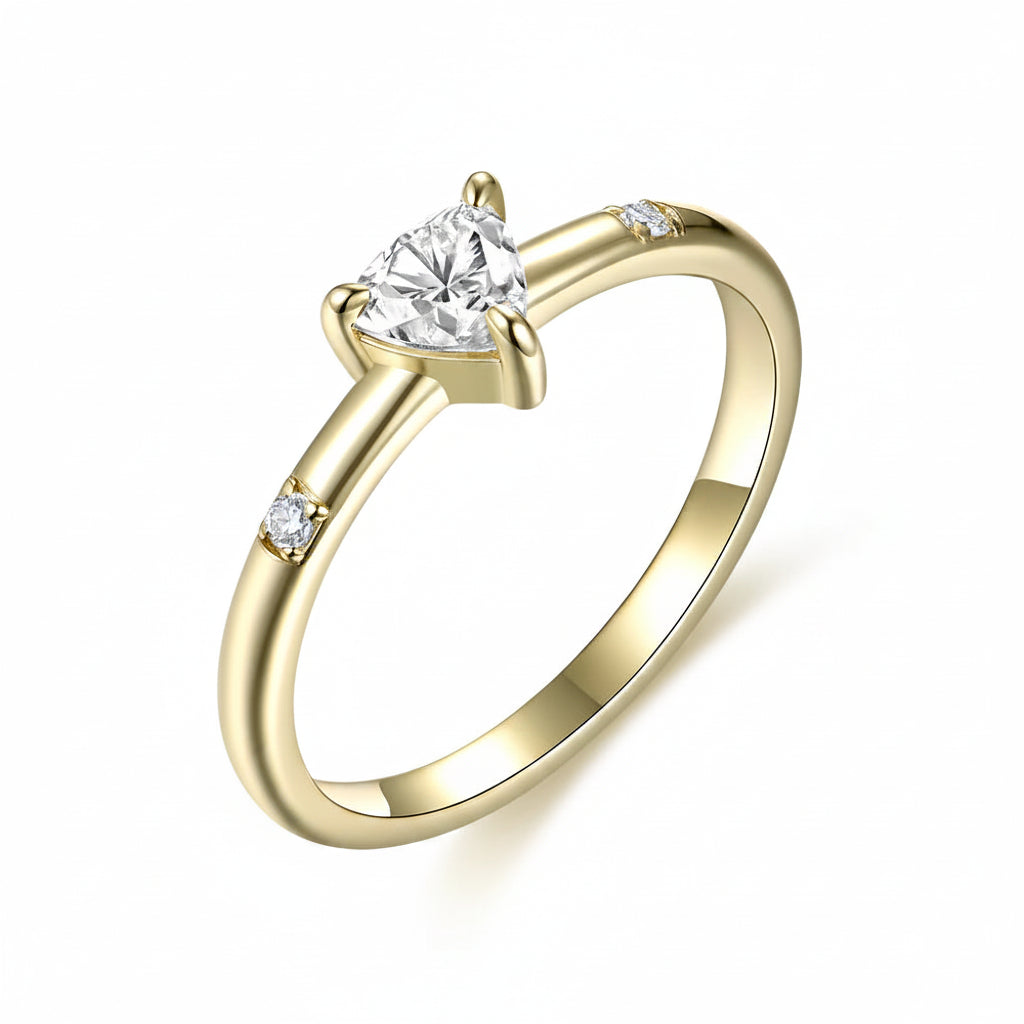 Trilliant 0.5CT Moissanite Ring