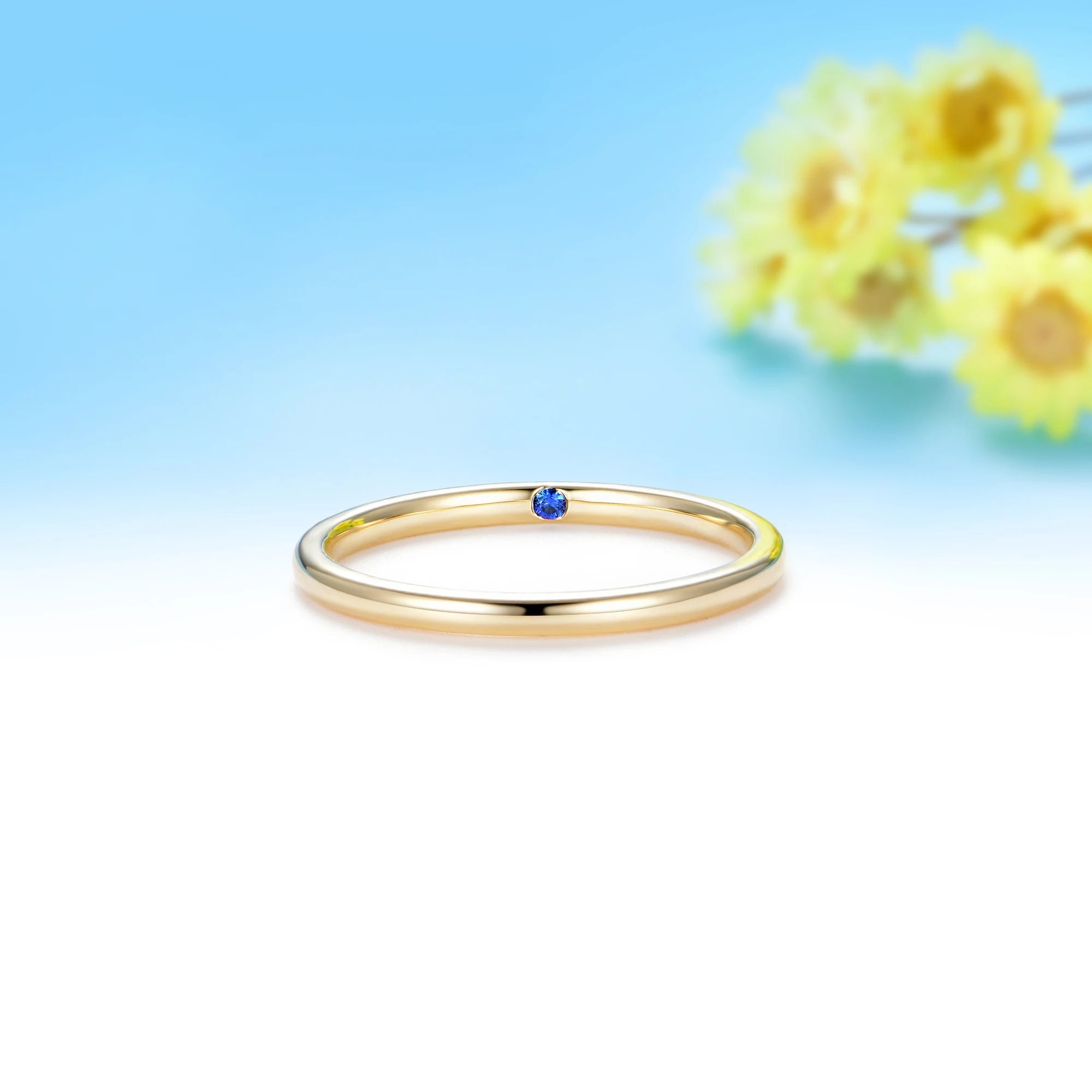 Secrète Sapphire Hidden Band Ring – worn on hand