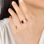 Passion Rouge 5.5CTW Ruby Moissanite Ring