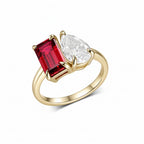 Passion Rouge 5.5CTW Ruby Moissanite Ring