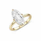 Ovale OMC 4CT Moissanite Ring – top view of OMC oval stone
