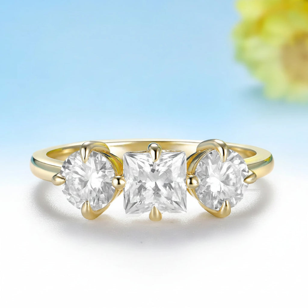 Princesse Band 1.8CTW Moissanite Ring – white gold variant