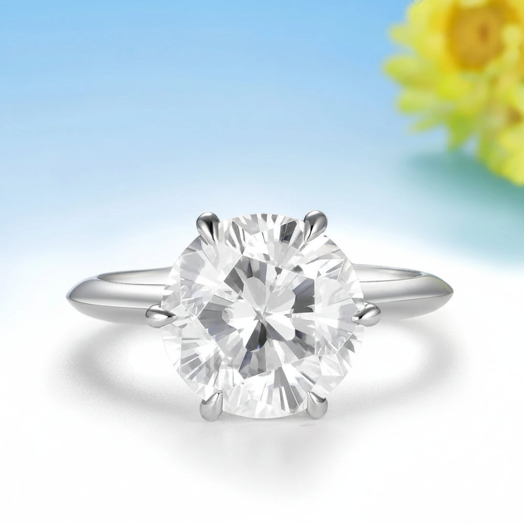 Sakura Moissanite Bloom Ring – white gold option
