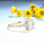 Grand Coussin Moissanite Ring – worn on hand
