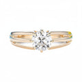 Coussin Classique 1CT Moissanite Ring – classic cushion cut moissanite solitaire in solid gold by Lunara