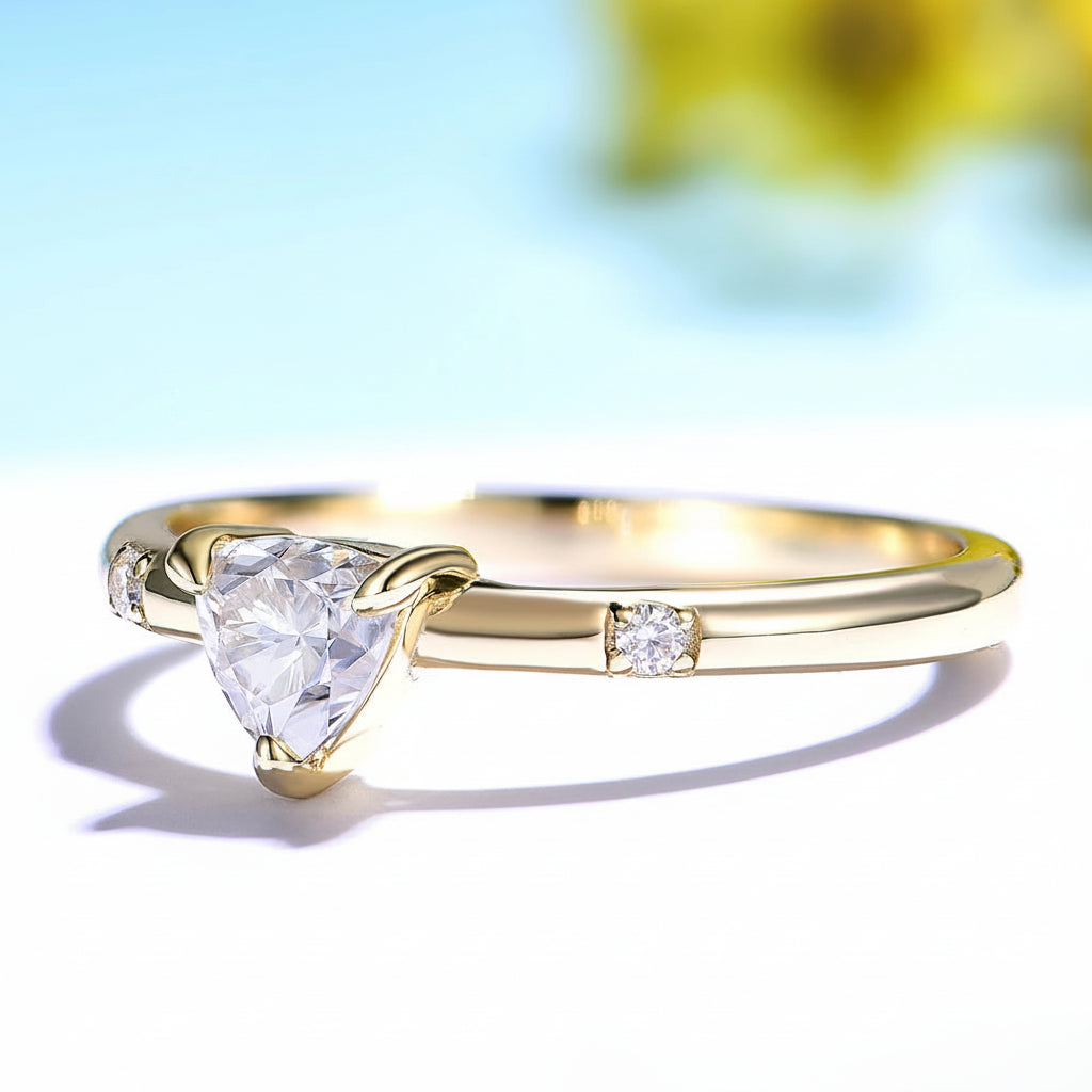 Trilliant 0.5CT Moissanite Ring