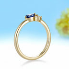 Saphir Diamant Sapphire Diamond Ring – worn on hand