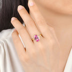 Poire Rose Grande 5.5CT Pink Sapphire Ring – white gold option