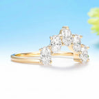 Aurore Oval Moissanite Ring – worn on hand
