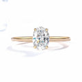 Lumière Ovale Moissanite Solitaire Ring – oval moissanite solitaire in solid gold by Lunara