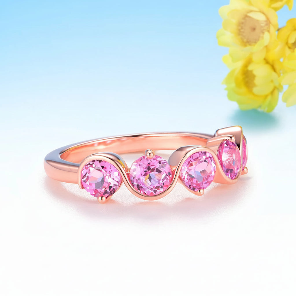 Rose Céleste Pink Sapphire Ring – white gold option