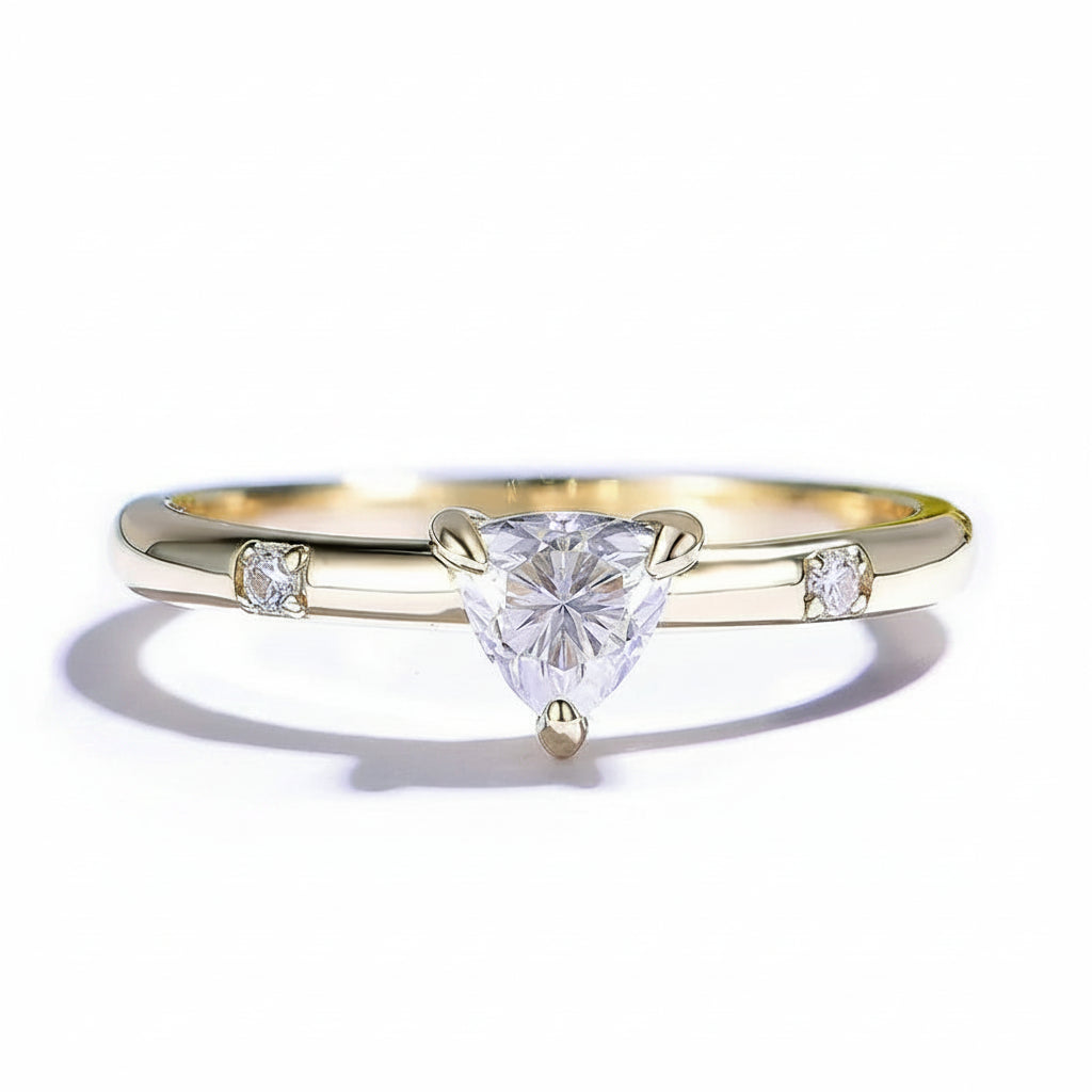 Trilliant 0.5CT Moissanite Ring