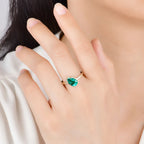 Poire Émeraude 2CT Emerald Pear Ring