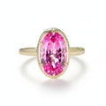 Poire Rose Grande 5.5CT Pink Sapphire Ring – large pear cut pink sapphire in solid gold by Lunara