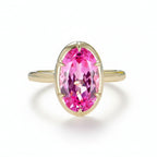 Poire Rose Grande 5.5CT Pink Sapphire Ring – large pear cut pink sapphire in solid gold by Lunara
