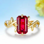 Ardente Ruby Diamond Ring – yellow gold option