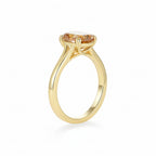 Coussin Champagne OMC 3CT Moissanite Ring